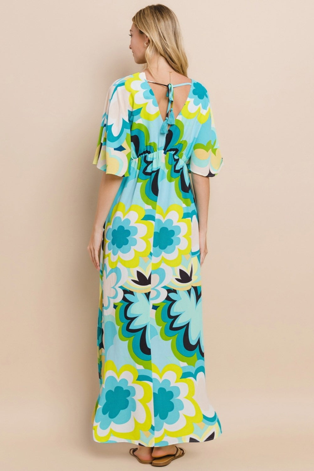Floral Printed Slit Maxi Dress in Summer Styles