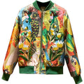 Women's Retro Harajuku Slim Embroidered Parrot Bomber Jacket - Image 5