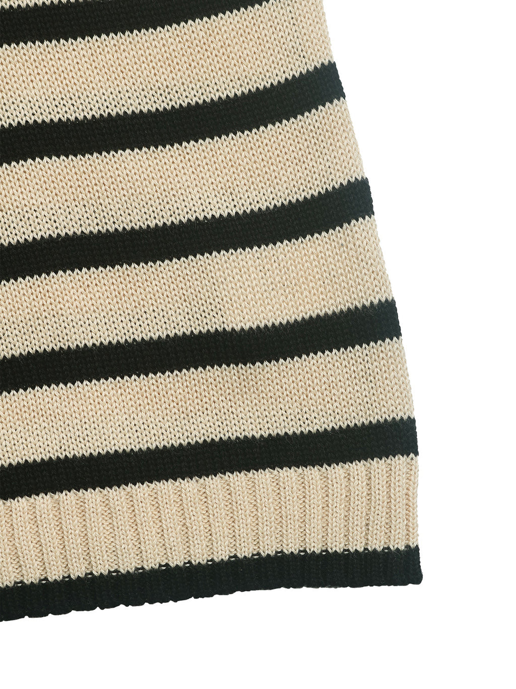 Women's Striped Knit Sweater with Decorative Shoulder Buttons - Image 7