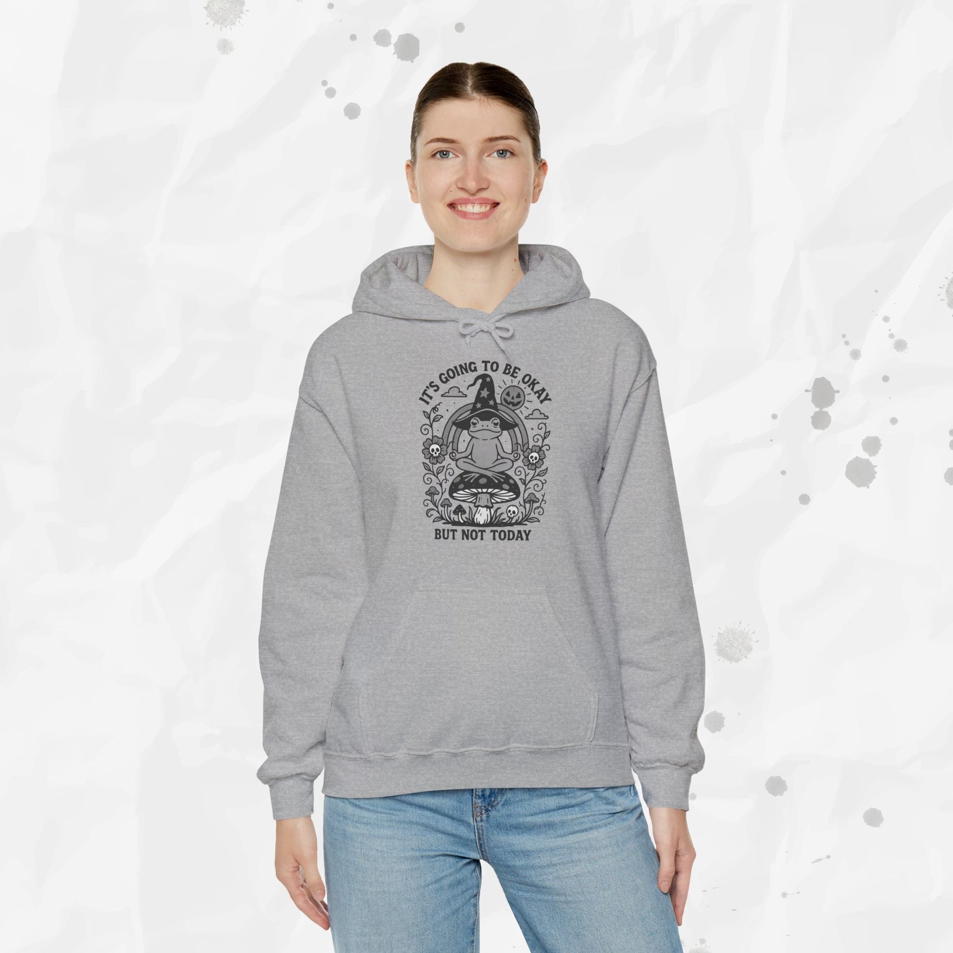 Witchy Frog Meditation Hoodie - It's Going To Be Okay Not Today