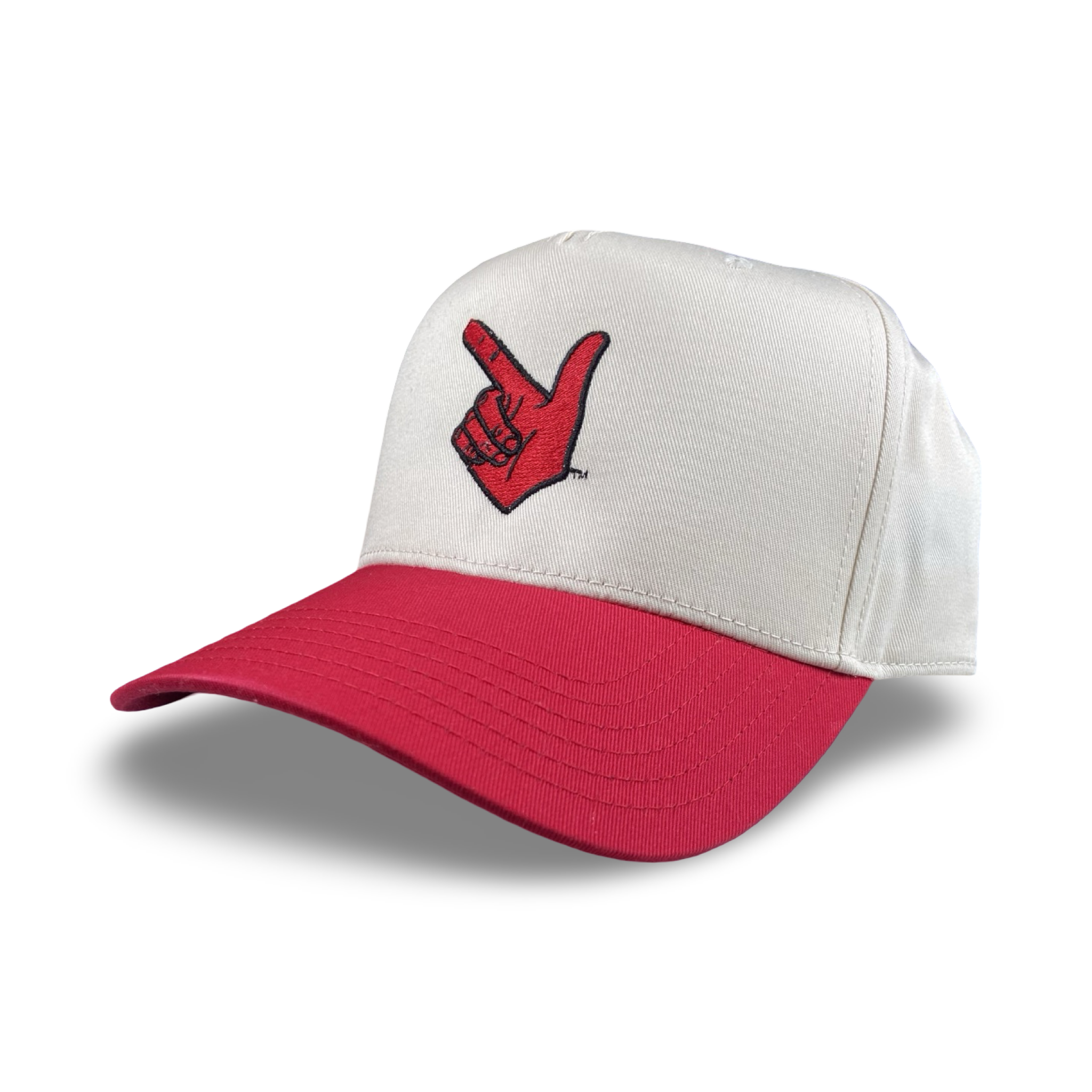 Guns Up Trucker Hat Red Raider Cotton Baseball Cap