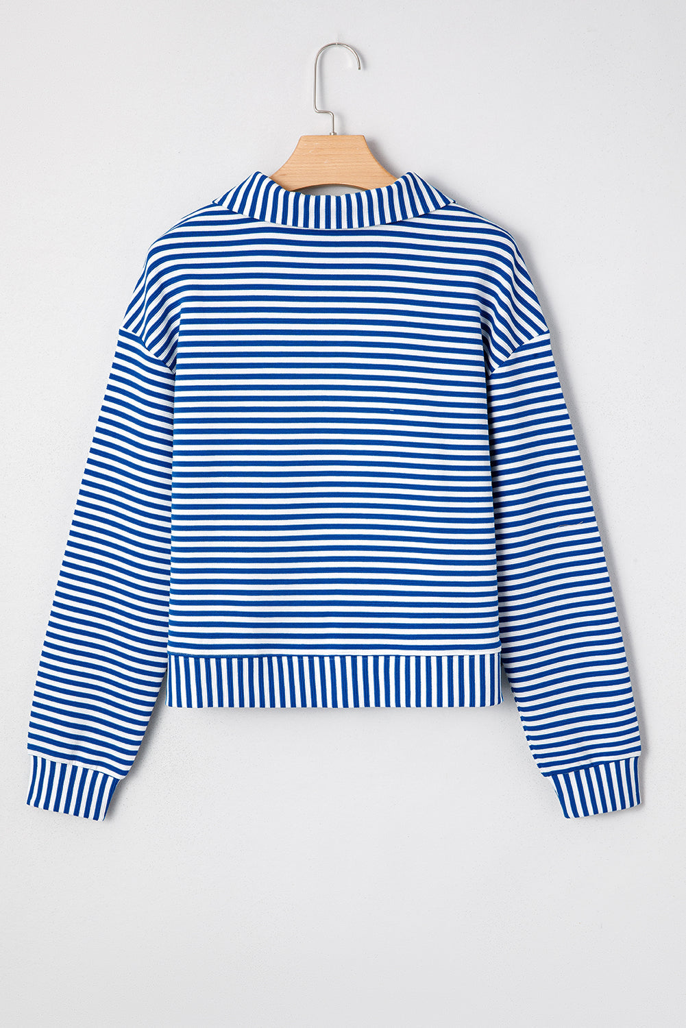 Reign Zip Collar Pullover Long Sleeve Top