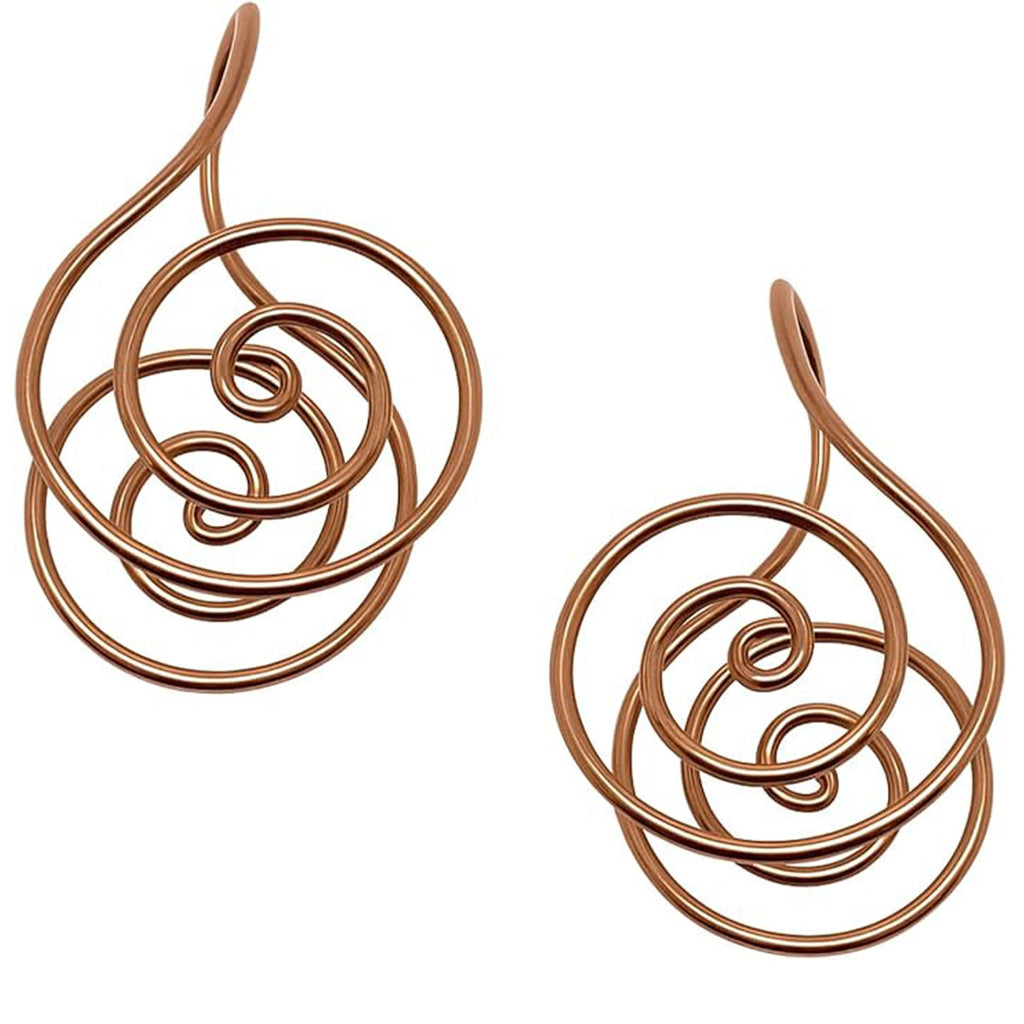 Fashionable Personalized Spiral Palm Ring Earrings