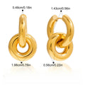 18K Gold Layered Double Hoop Earrings