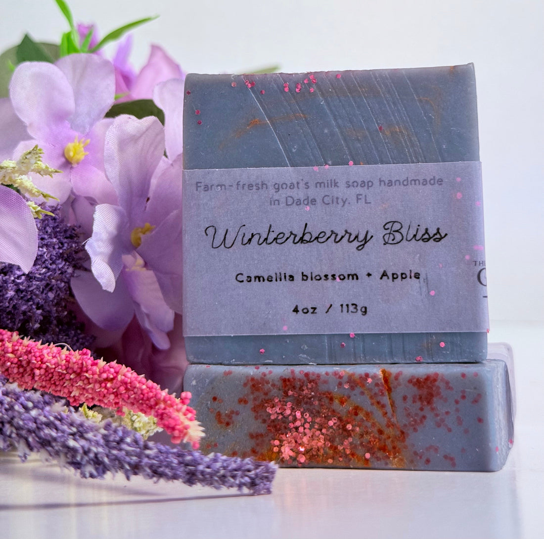 Winterberry Bliss Goat Milk Soap with Camellia & Apple Scent