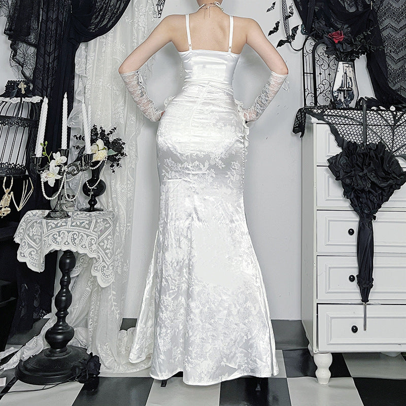 White Lolita Lace Camisole Top with Adjustable Straps - Image 5