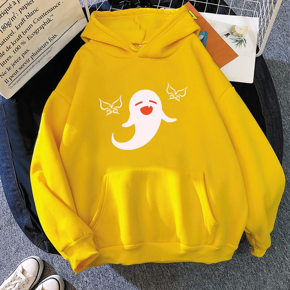 Women's Hu Tao Anime Graphic Hoodie - Pink & White Harajuku Style - Image 17
