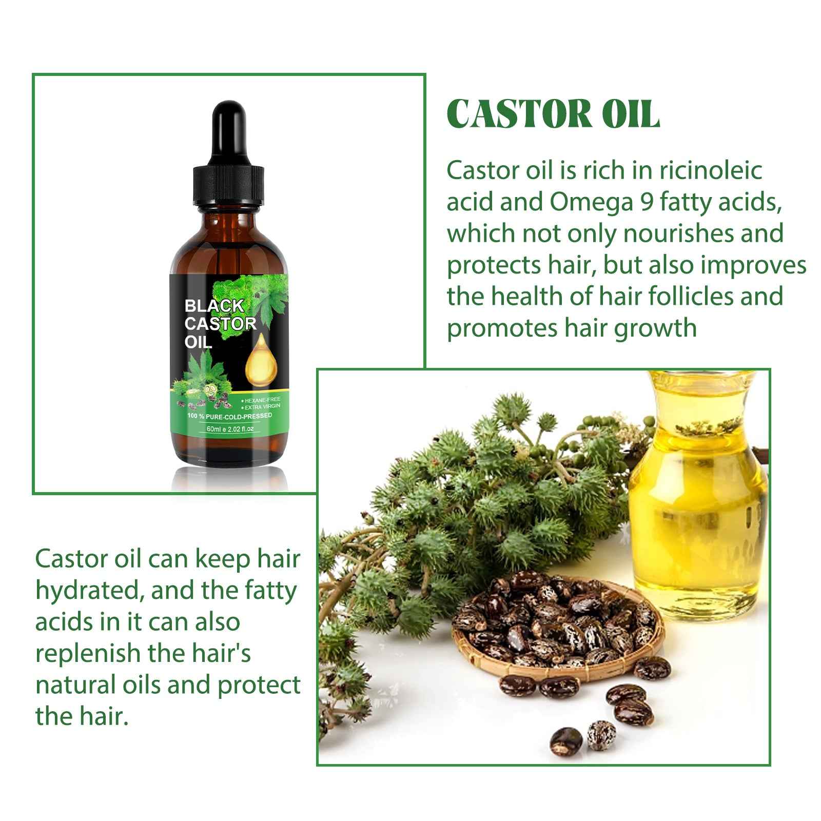 OUHOE Castor Oil Hair Conditioner, Nourishes Hair Roots Softens Hair And Prevents Loss Hair Conditioner