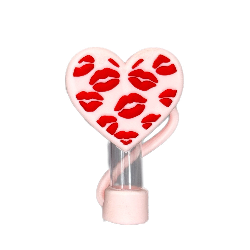 Heart Kissy Lips 3D Straw Topper
