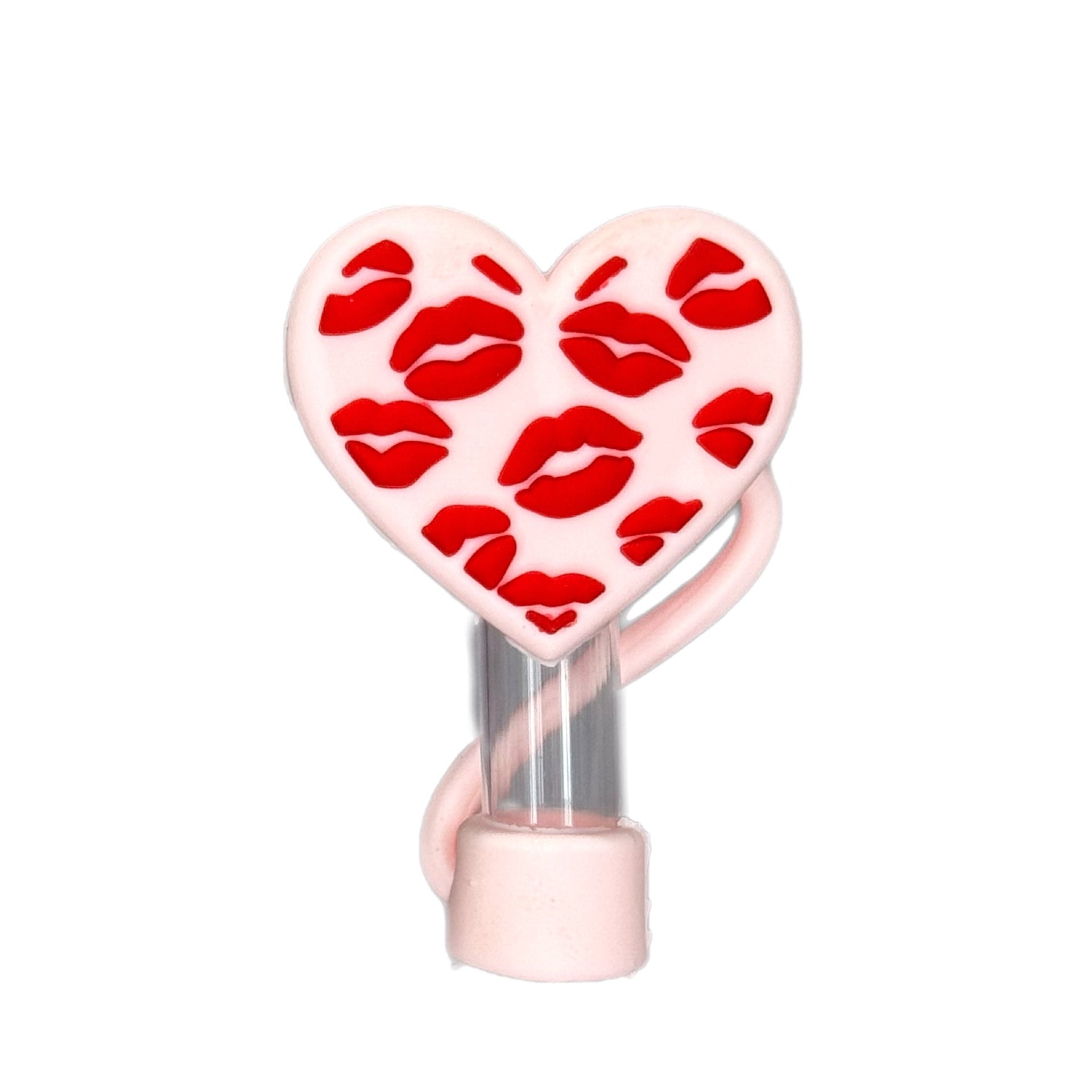 Heart Kissy Lips 3D Straw Topper