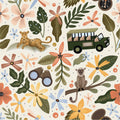 Charleston Whimsical Floral Wallpaper in Multicolored Safari Tones