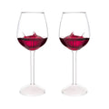 kucehiup Shark Wine Glasses Red Wine Glass with Shark Inside 300ml/10oz Goblet(Two Shark Goblets)