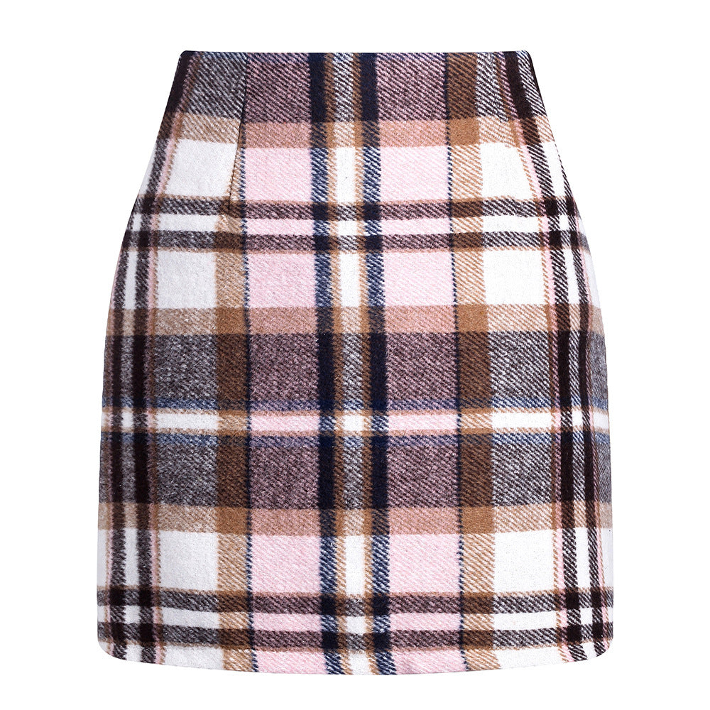 Women's High Waisted Plaid Pencil Skirt Harajuku Street Fashion - Image 14