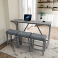 Bar Table Set With Power Socket, Bar Table And Chair Set For Living Room, Dining Room, Games Room