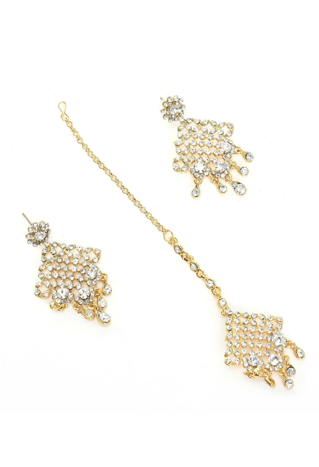 Traditional Rajwadi Golden Choker Necklace Set for Women