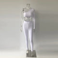 Women’s Yoga Set: One-Shoulder Top & Leggings