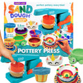 Made By Me! Sand Dough Sculpt & Paint Creations! Pottery Press Sand Dough Bowl Kit Paint & Create Your Own Pottery Mess-Free Pottery Kit for Kids Great Arts & Craft Activity for Ages 6 7 8 9