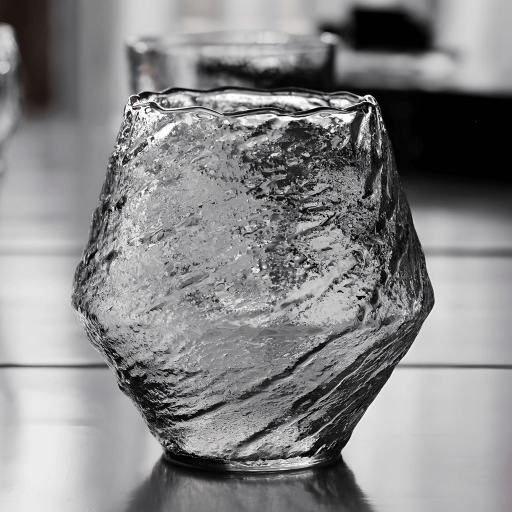 Yume Handcrafted Textured Crystal Whisky Glass Clear Drinkware - Image 15