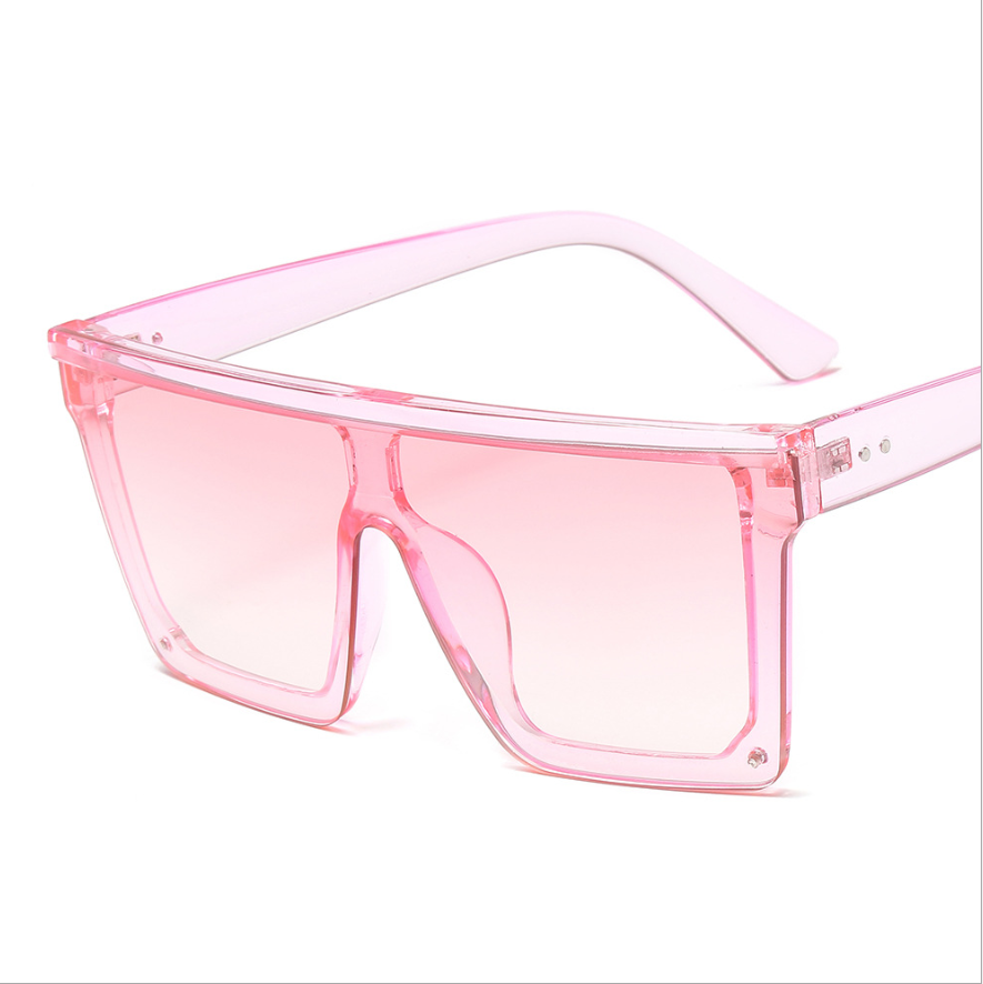 Oversized Square Black Sunglasses Luxury Retro UV Protection Shades