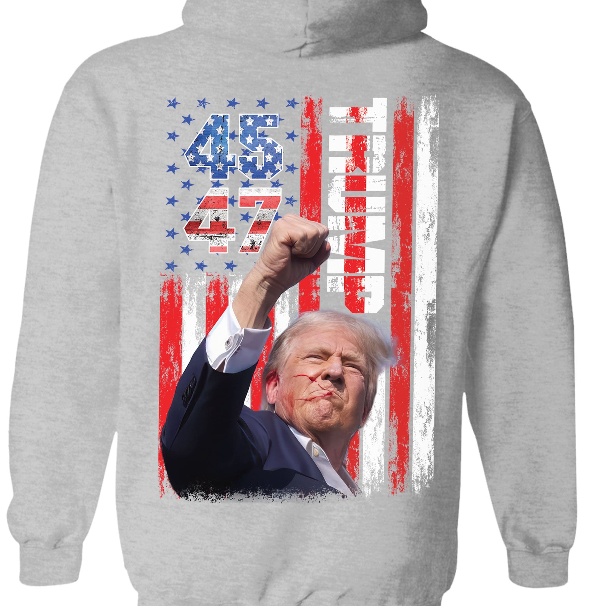 Trump Fight 45 47 Shirt | Political 2024 Shirt | Trump Supporters Backside Shirt Dark T1219 - GOP