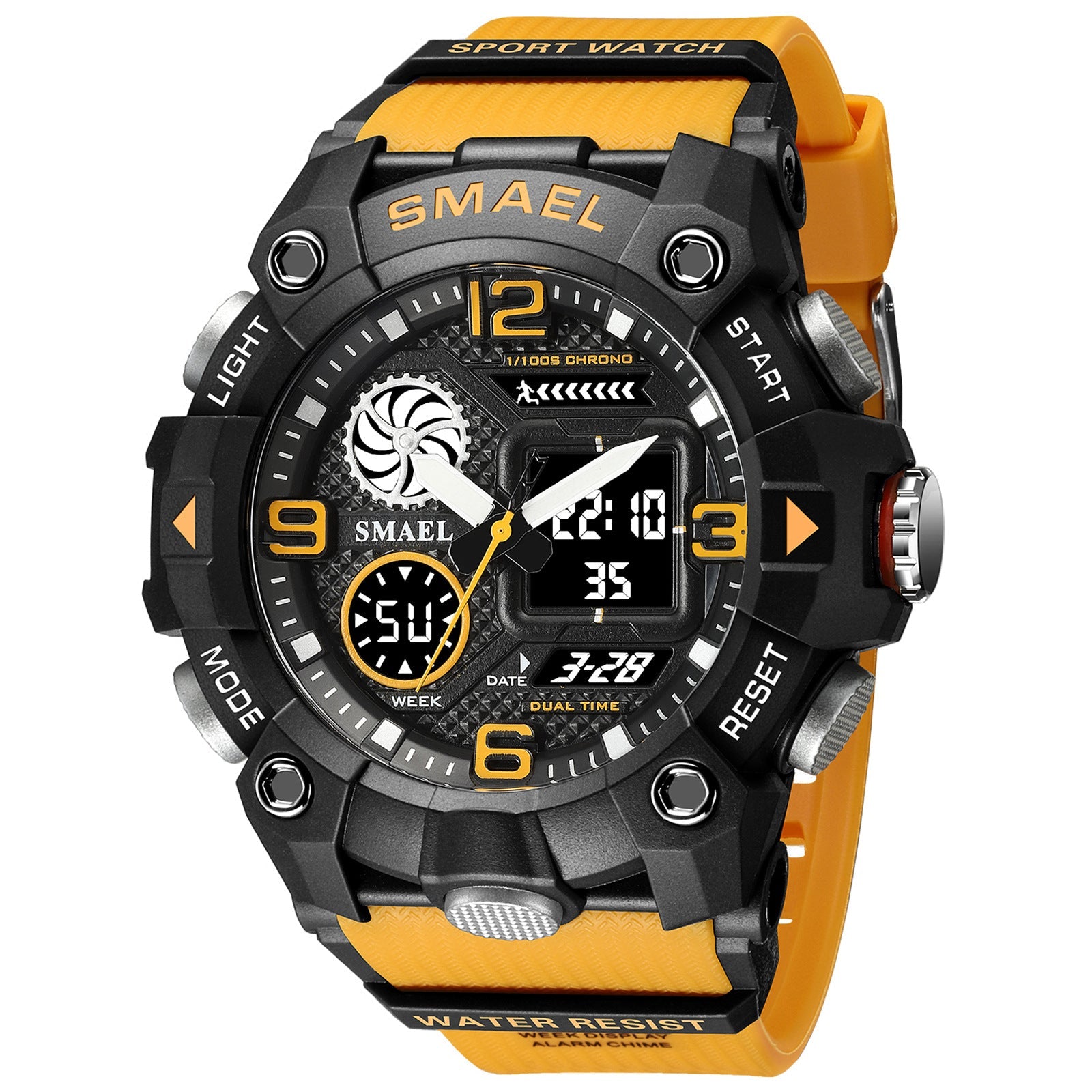 Men's Dual Time Chronograph Sport Watch 50M Water Resistant