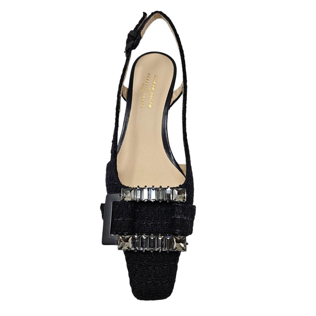 Atena Black Heel Slingback