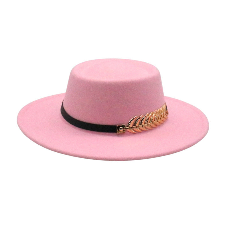 Foldable Short Brim Fedora Hat for Autumn and Winter