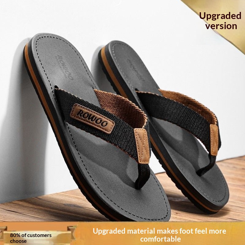 Comfortable Casual Summer Flip Flops with Cotton Straps