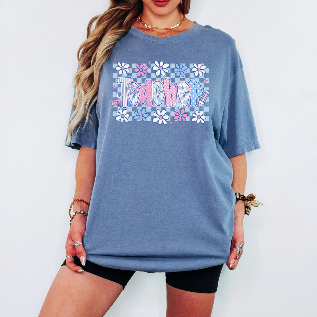 Colorful Chic Teacher Designs – Comfort Colors Tees