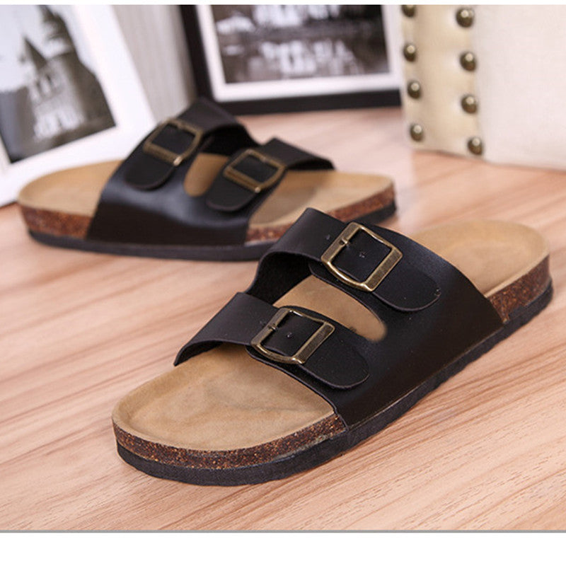 Women’s Adjustable Buckle Comfort Footbed Sandals Beach Slides