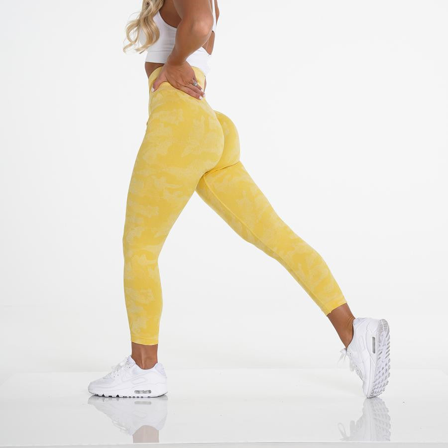 Snowflake Camouflage Seamless High Waisted Yoga Leggings