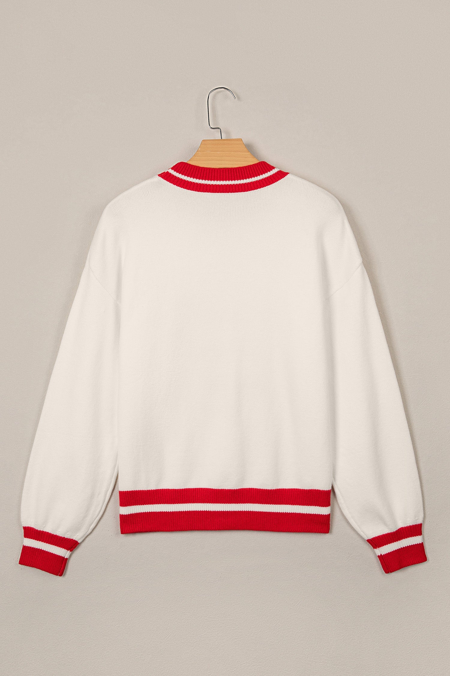 Christmas Tree Gingham Patch Embroidered Sweater