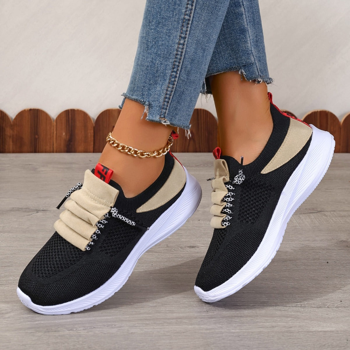 Women’s Non-Slip Knit Casual Sneakers Comfortable Walking Shoes