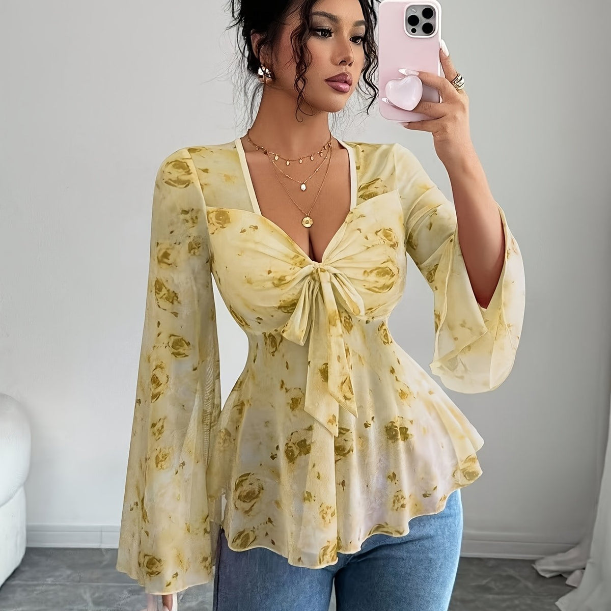 Women's Fashion Casual Printed Top