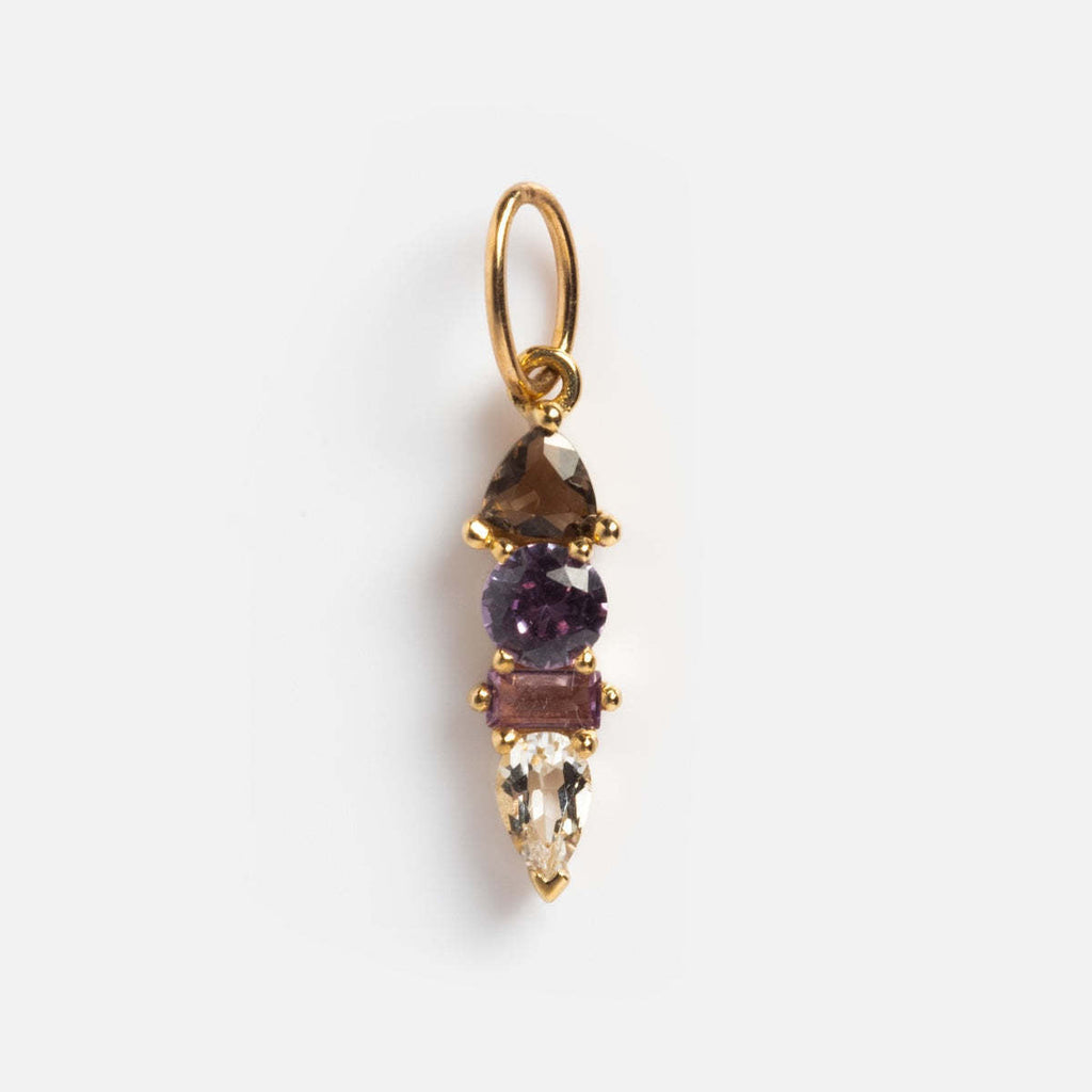 18K gold letters with birthstone design beautiful and dazzling necklace