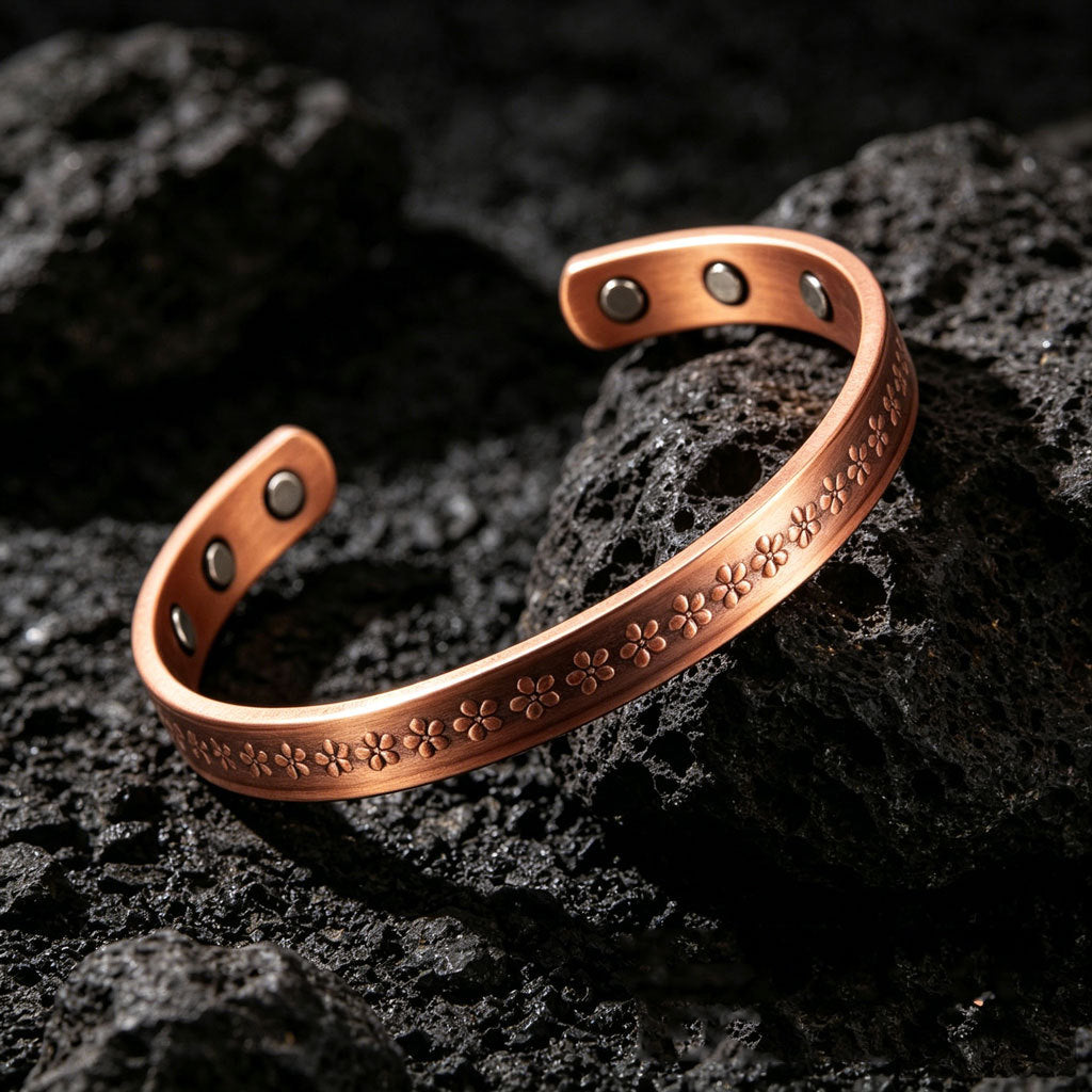 Magnetic Red Copper Bracelet Vintage And Fashionable