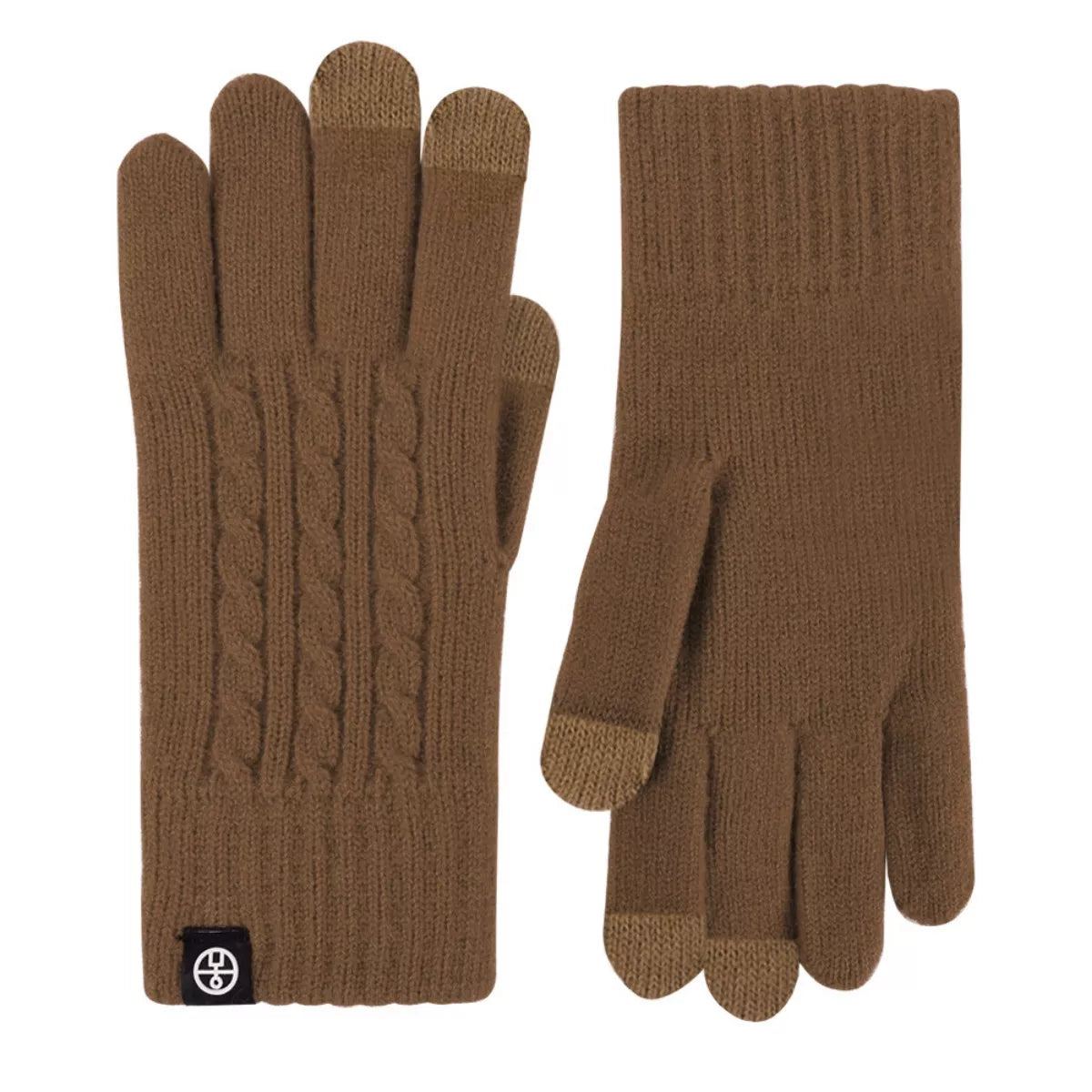 Cable Knit Touchscreen Gloves