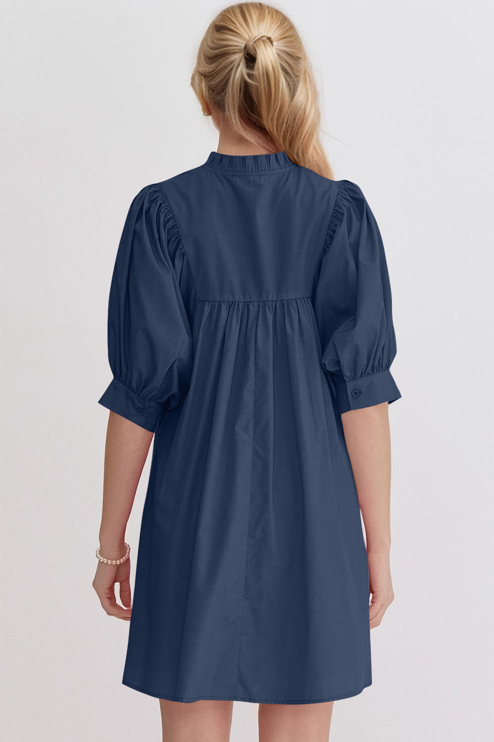 Pink Puff Sleeve Mini Dress – Casual Feminine Summer Dress