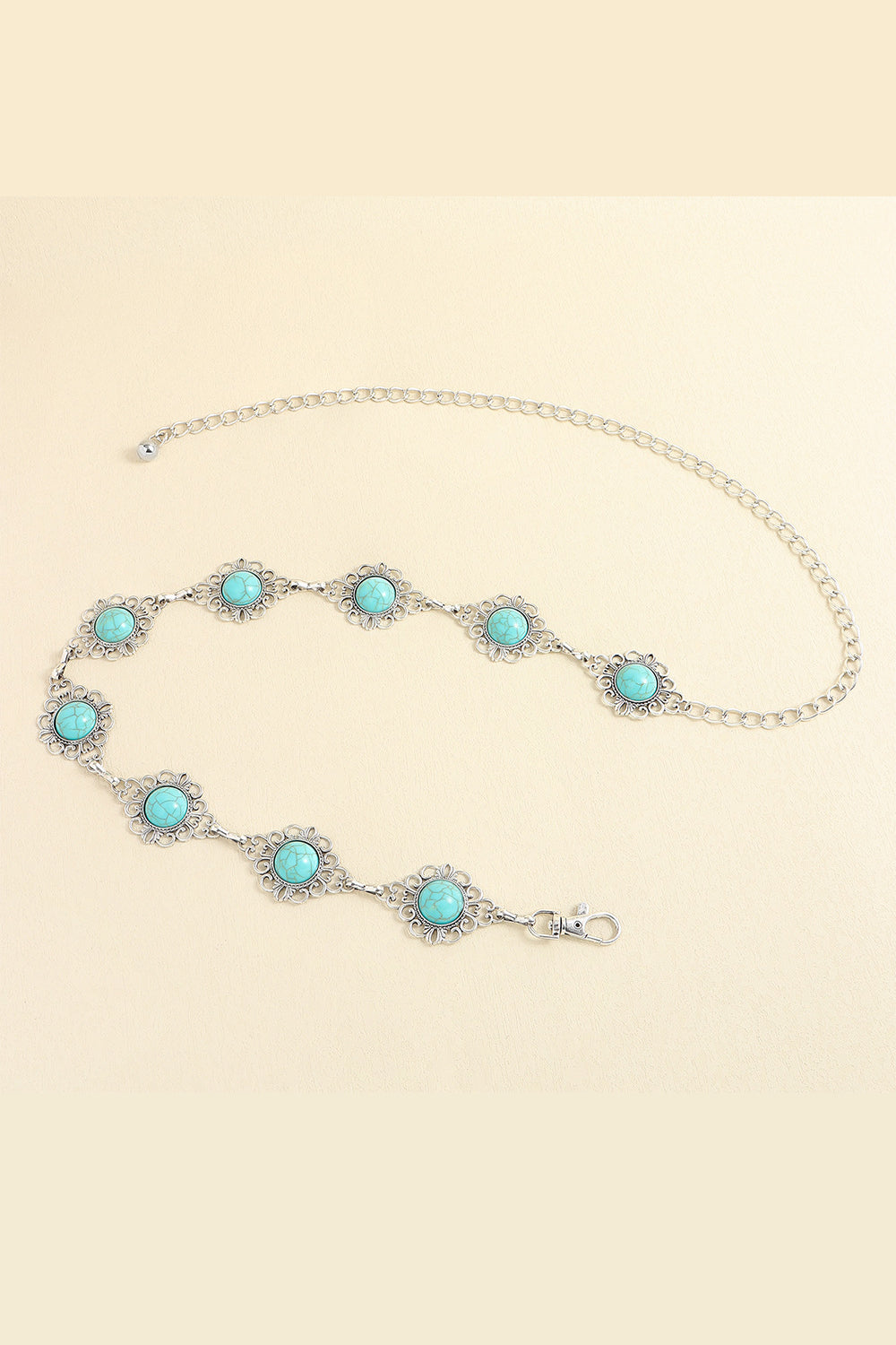 Vintage Turquoise Alloy Belt | Statement Accessory