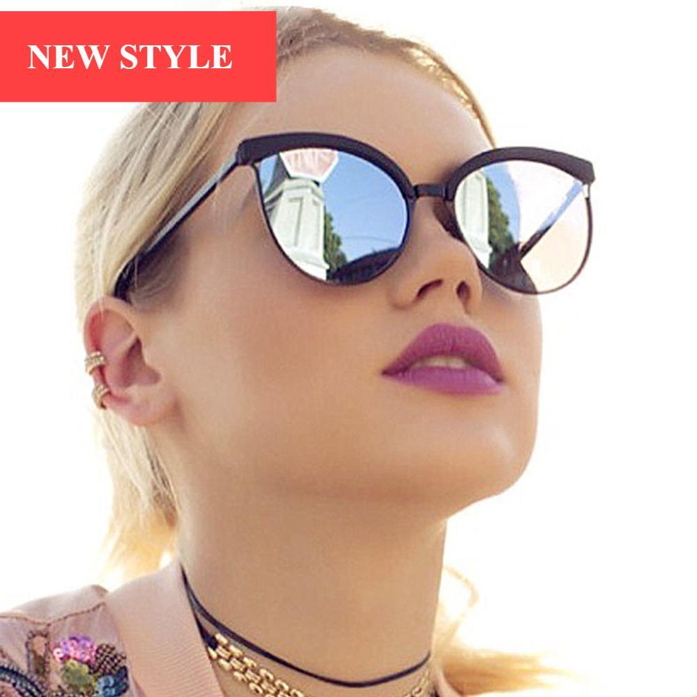 Stylish girls oversized retro cat-eye sunglasses with silver pin accents