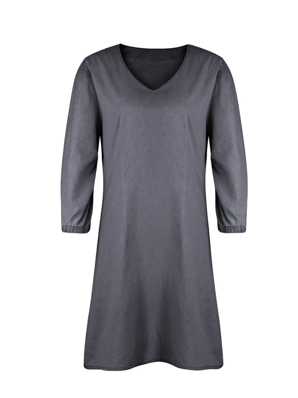V-Neck Half Sleeve Dress | Rayon Blend Classic