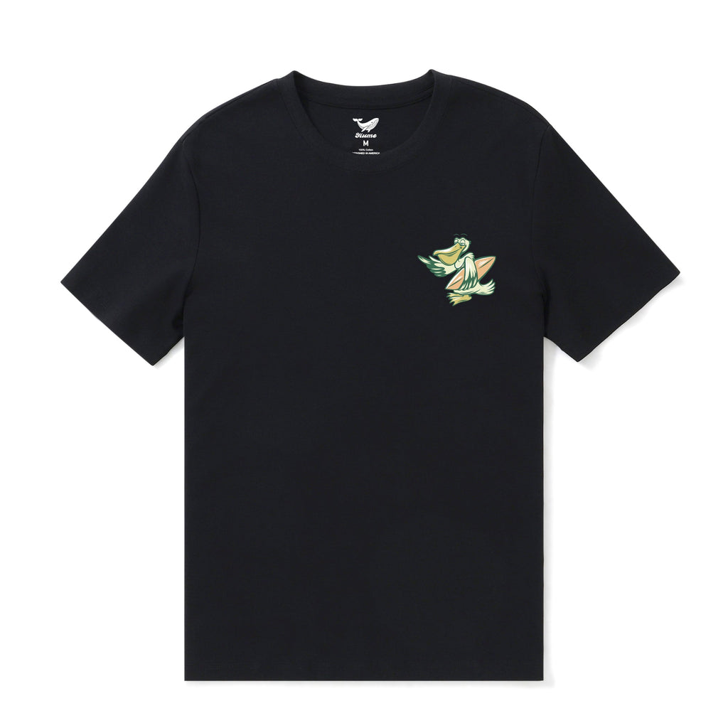 Black Hawaiian Graphic Tee: More Surf Less Work Cotton T-Shirt