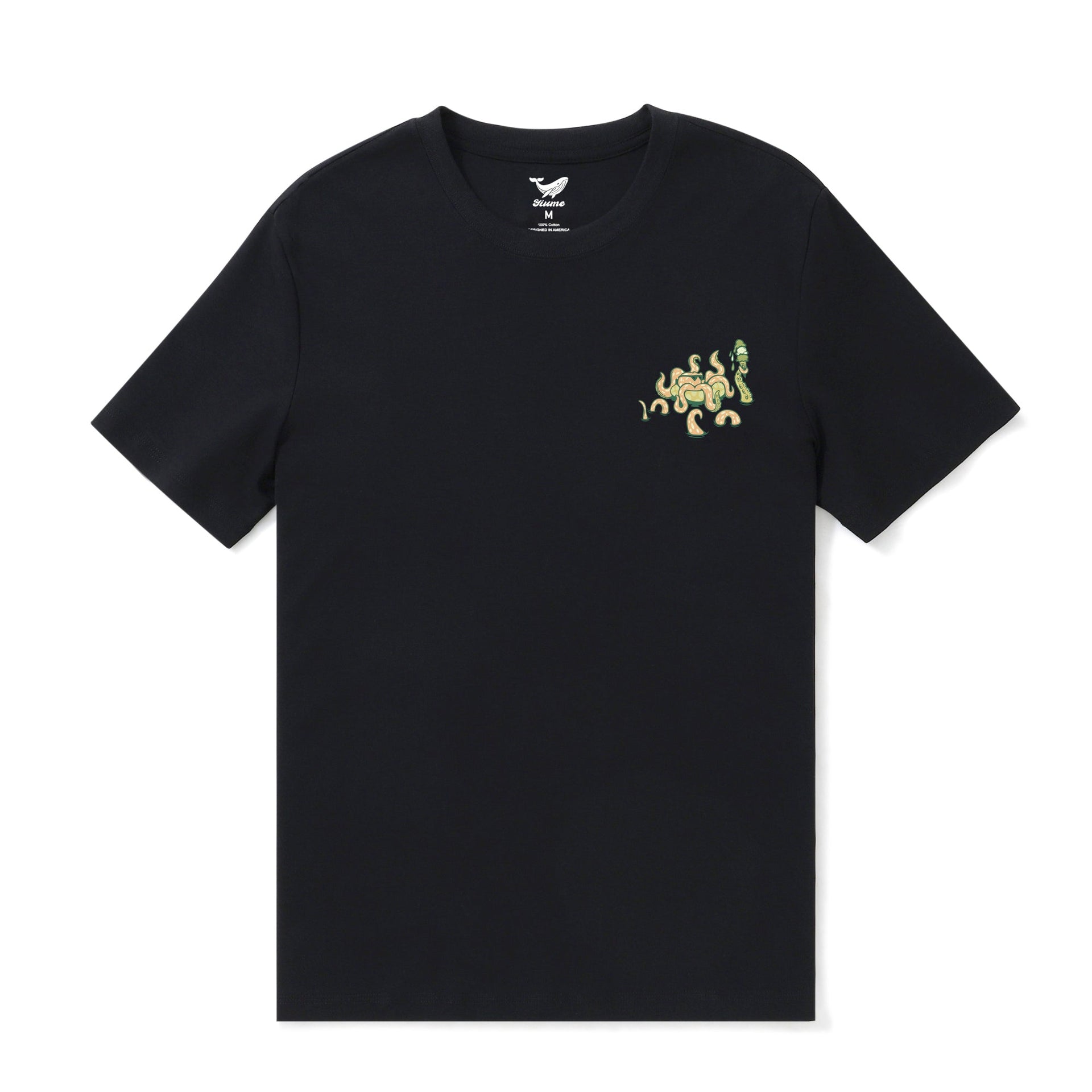 Taking The Day Off Graphic Crew Neck T-Shirt 100% Cotton Black