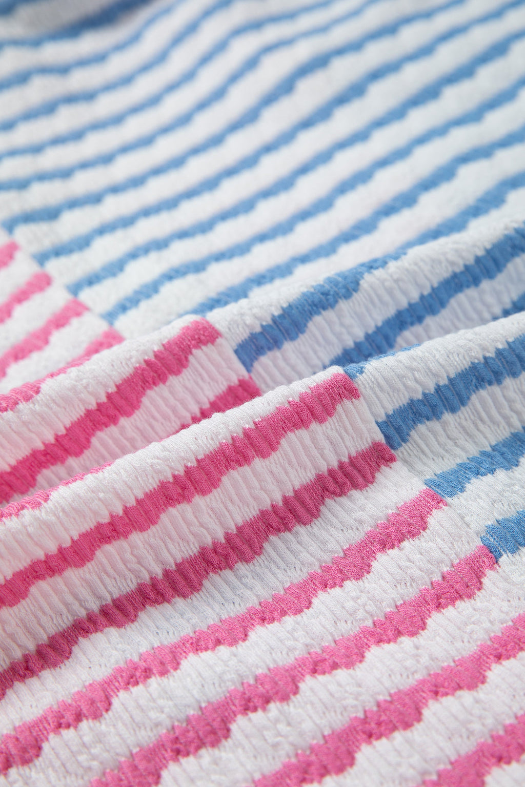 Stripe Colorblock Patchwork Half-Zip Long Sleeve Top