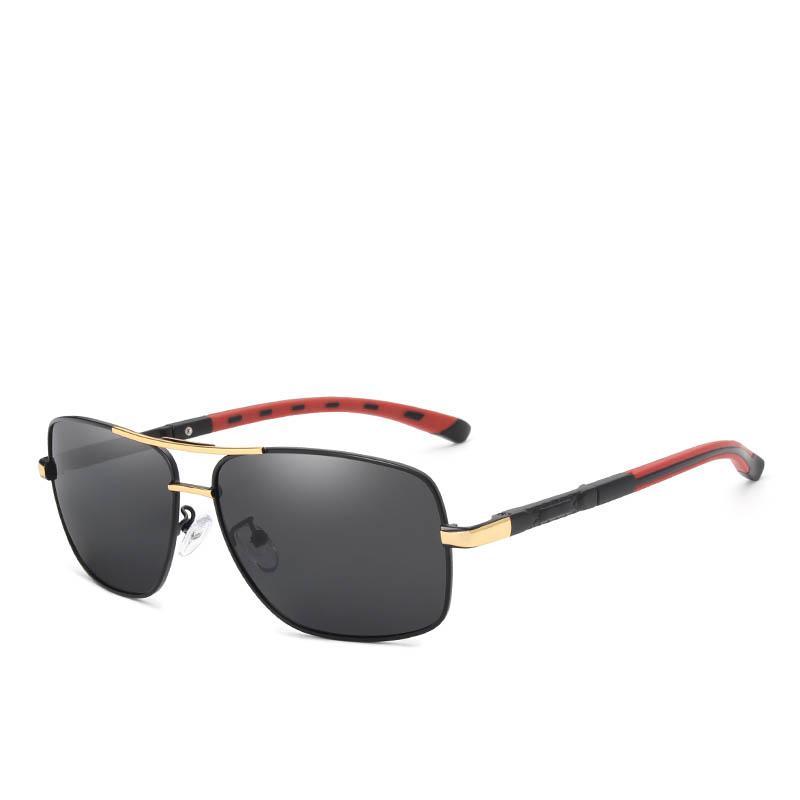 Men's Aluminum Magnesium Polarized Rectangular Sport Sunglasses