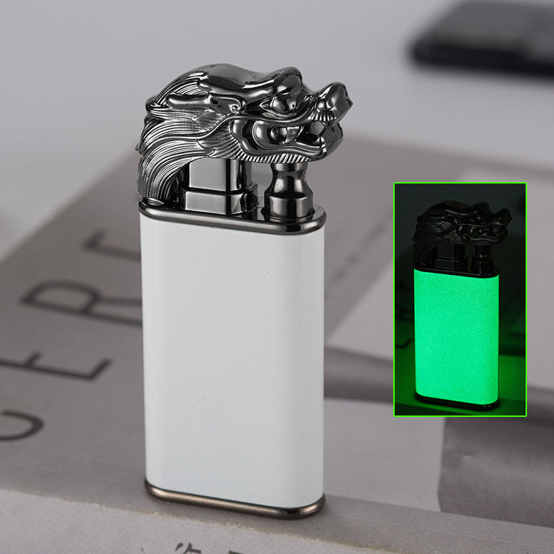 Windproof Double Flame Metal Lighter with Blue Jet Torch
