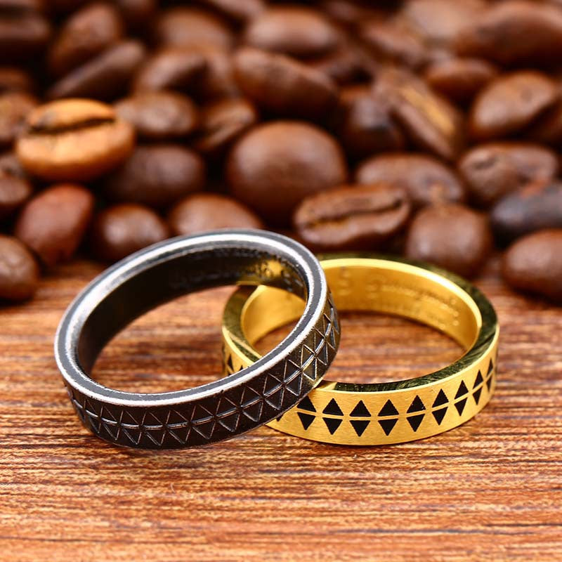 Serrated-Edge Tattoo Simple Ring For Men And Women