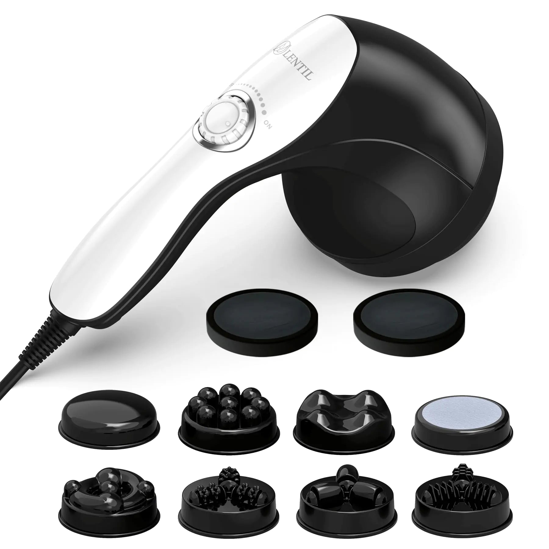 BDLENTIL Cellulite Massager Handheld Body Sculpting Machine Massage Lymphatic Stomach Abdomen Arm Belly Fat with 8 Massage Heads;Suitable in Gym Office Home Travel Ideal Gifts for Women Man