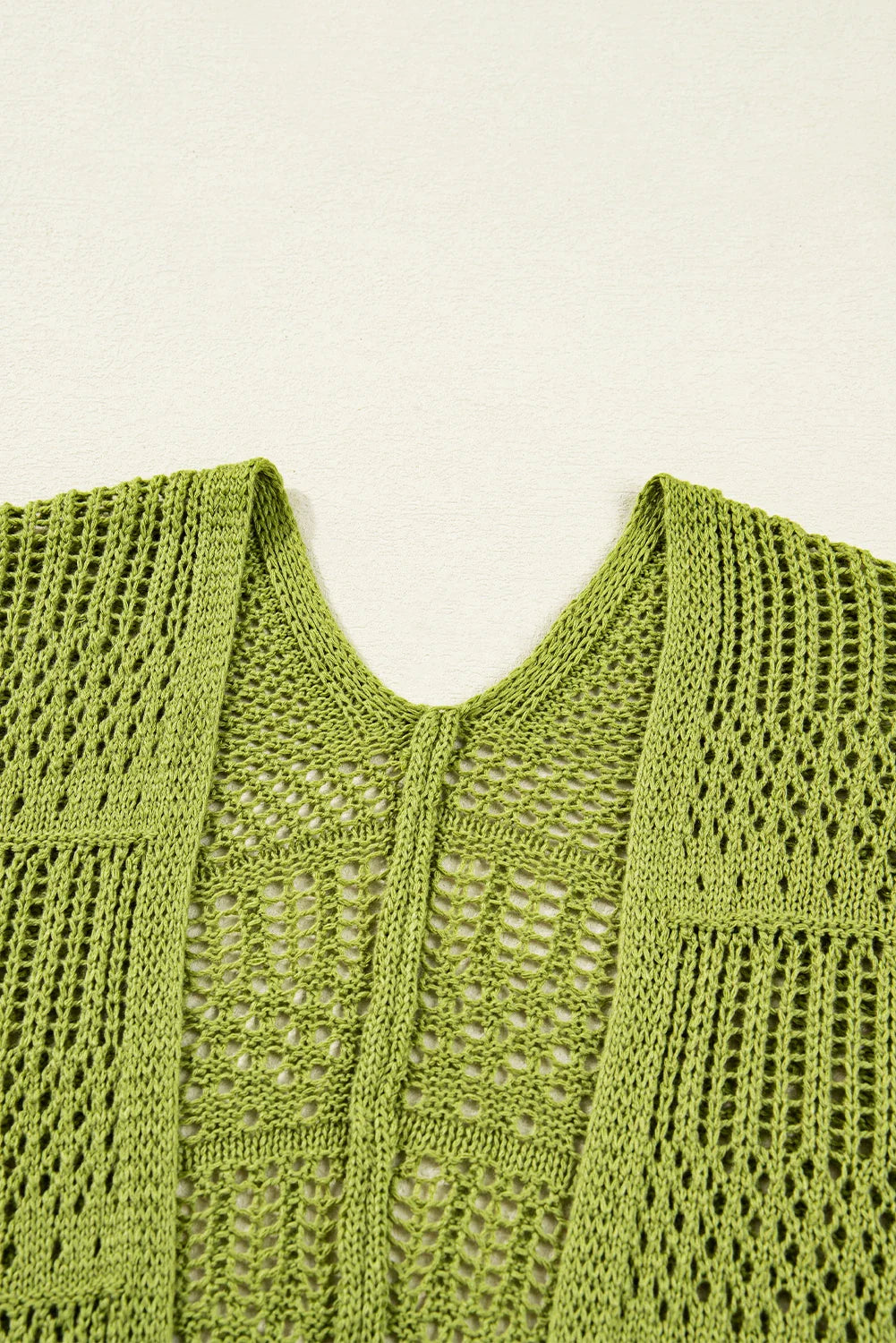 Oversize Crochet Knit Open Cardigan