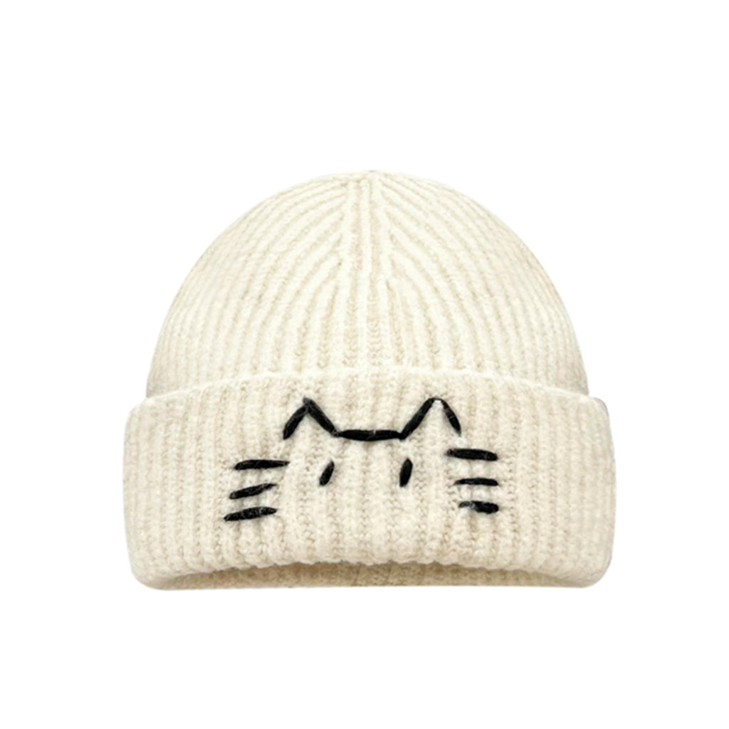 Women's Cute Cat Line Knitted Beanie Hat